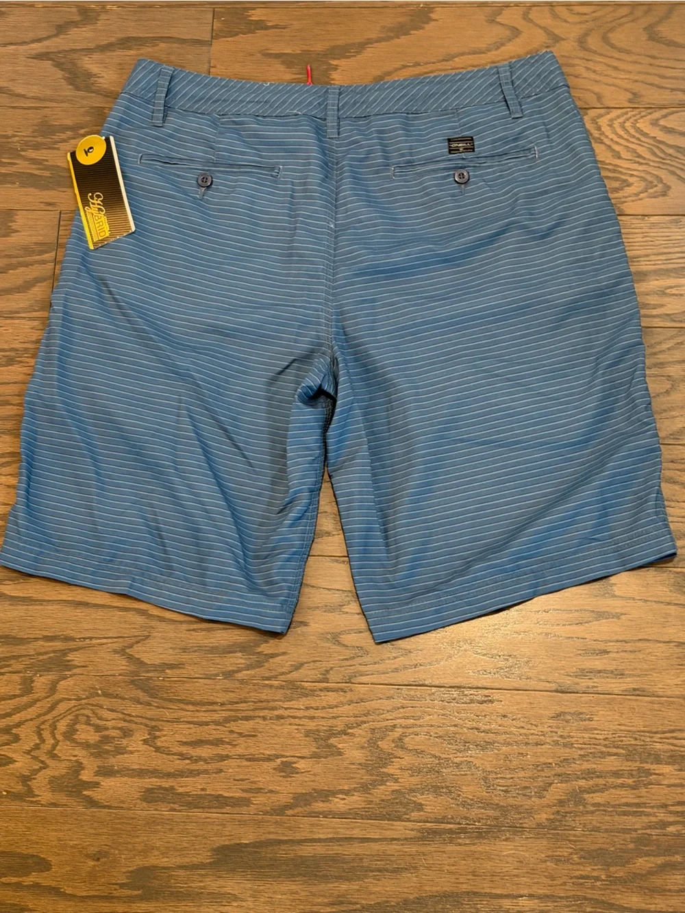 O’Neill Hyperfreak Men’s Blue Striped Hybrid Walk Shorts Size 38 NWT
